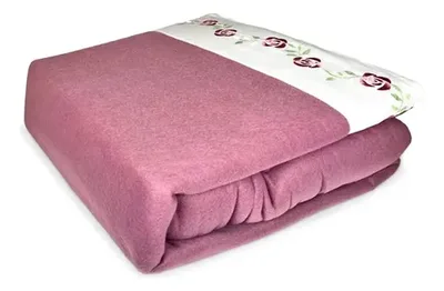 Set De Sábanas De Polar Bordadas 2 Plazas Lila