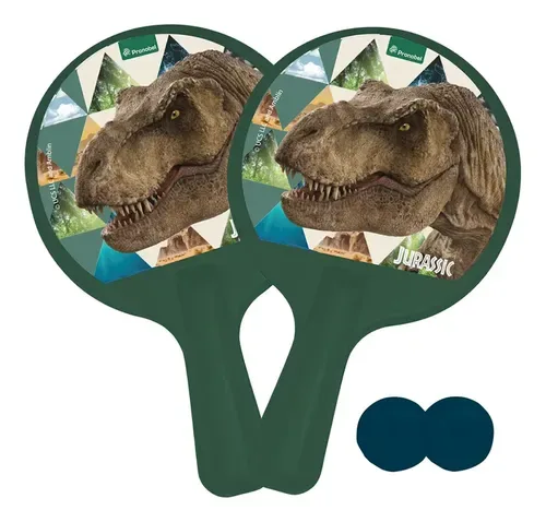 Set Paletas De Ping Pong Jurassic World Madera