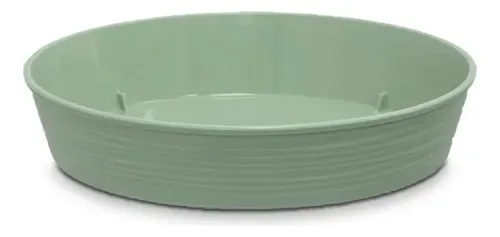 Plato Maceta Redonda Estilo Piedra Plástico Verde Estilo Piedra