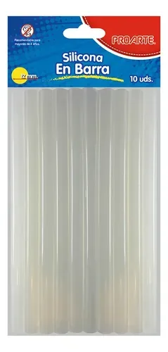 Barras De Silicona Transparente 12mm Para Pistola Coral Claro
