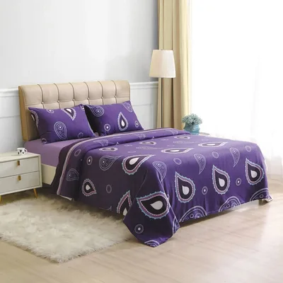 Set De Sábanas Polar King Estampadas Térmicas Verde Oscuro