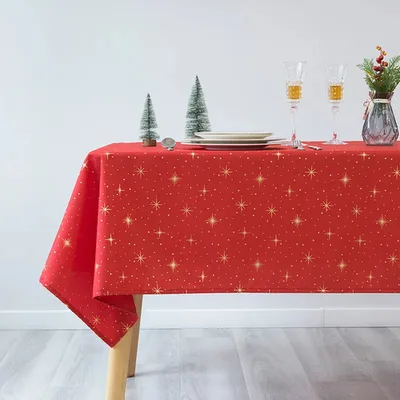 Mantel Rectangular Estampado Poliéster 150x210cm Coral Claro