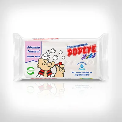 Jabón Detergente Bebé Barra 170gr Popeye