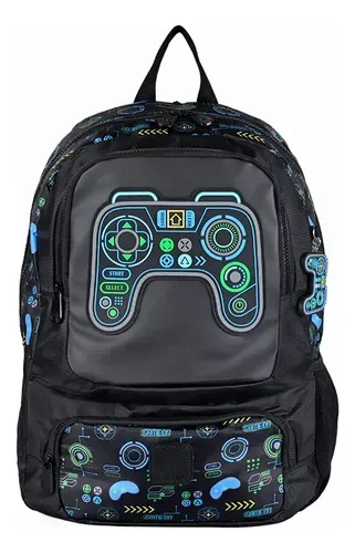 Mochila Escolar Gamer 30 Litros Acolchada Coral Claro