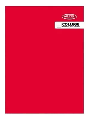 Cuaderno College 100 Hojas Cuadriculado 5mm Rojo