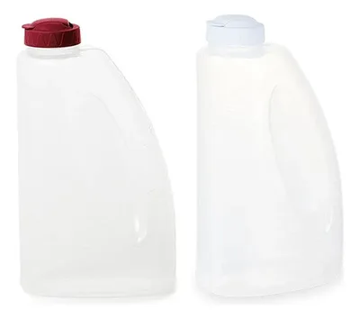 Botella De Cocina Reutilizable 2 Litros Plástico Blanco