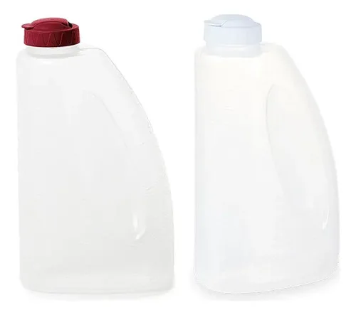 Botella De Cocina Reutilizable 2 Litros Plástico Blanco