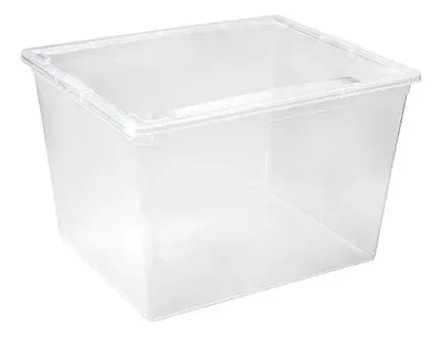 Caja Organizadora Modubox 30 Litros Con Tapa Coral Claro