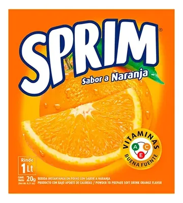 Jugo En Polvo Naranja Sprim 20g Bebida