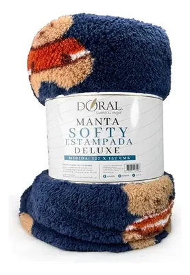 Manta Térmica Softy Estampada Poliéster Suave