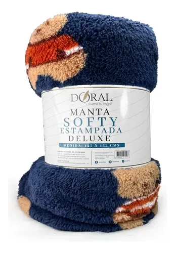 Manta Térmica Softy Estampada Poliéster Suave