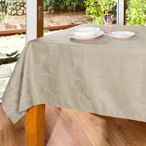 Mantel Jacquard Texturizado Poliéster 150x230cm Blanco
