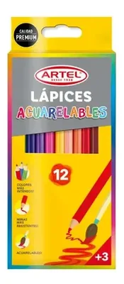 Estuche Lápices Acuarelables 12 Colores Intensos Coral Claro