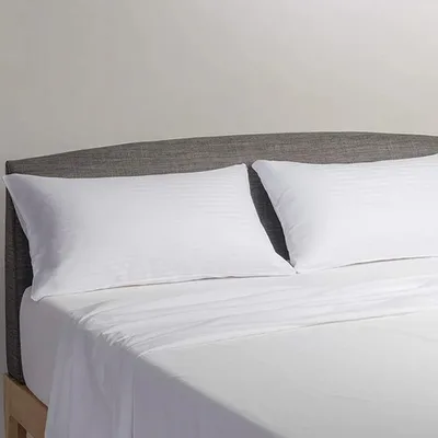 Funda De Almohada Algodón Raso Labrado 50x70cm Blanco