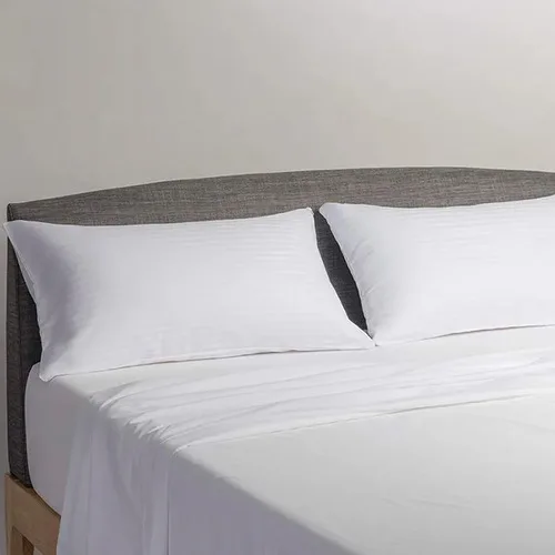 Funda De Almohada Algodón Raso Labrado 50x70cm Blanco