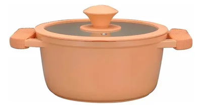 Olla Antiadherente Cerámica Die Cast 24cm Coral Claro