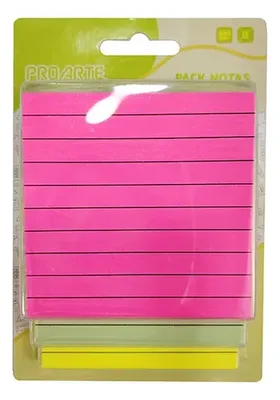 Notas Adhesivas Rayadas 300 Hojas Multicolor Coral Claro