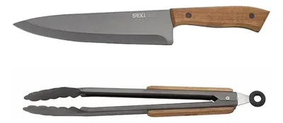 Cuchillo Chef Acero Inoxidable Con Pinza Bbq