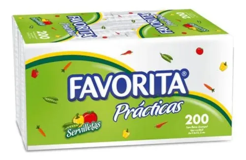 Servilleta De Papel Blanca 23x22.5cm 200 Unidades