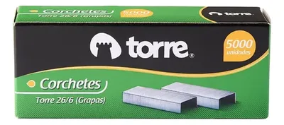 Corchetes Metálicos 26/6 Torre 5000 Unidades