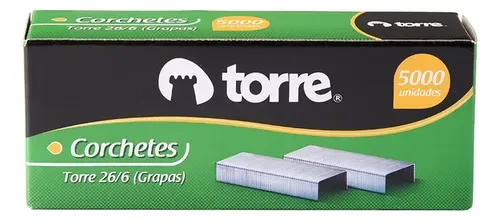 Corchetes Metálicos 26/6 Torre 5000 Unidades