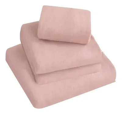 Set De Sábanas Polar Lisa 2.5 Plazas Rosado Verde Oscuro
