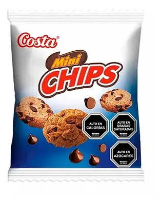 Galleta Mini Choco Chips 35gr Marca Costa