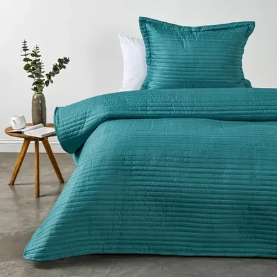 Quilt Cubrecama Estampado 1.5 Plazas Microfibra Verde