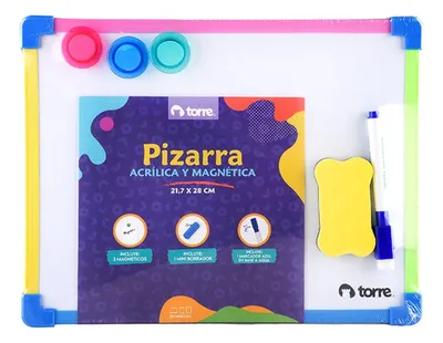 Pizarra Acrílica Magnética Colores Escolar 21x28cm Coral Claro