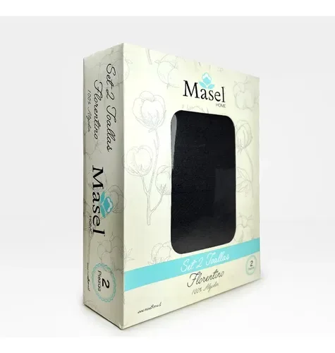 Set De Toallas 100% Algodón Absorbentes Hogar Negro