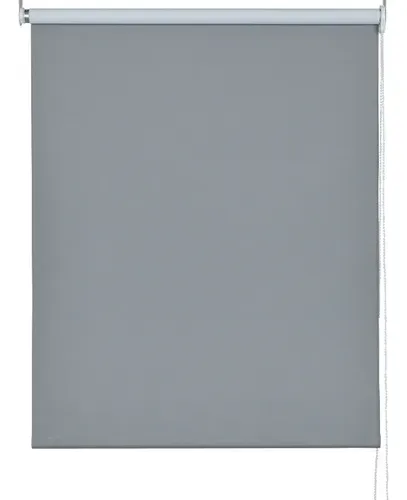 Cortina Roller Blackout 120x165cm Gris Poliéster Gris