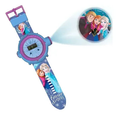 Reloj Proyector Infantil Frozen Disney Coral Claro