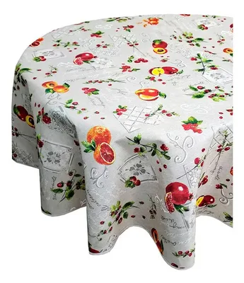 Mantel Redondo Poliéster 180cm Para Mesa Coral Claro
