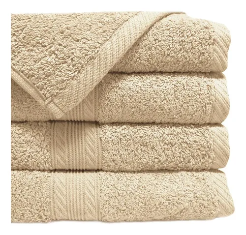 Toalla De Baño Algodón 70x140 Cm Absorbente Beige