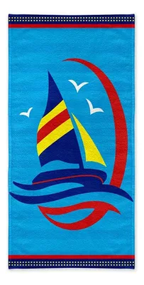 Toalla De Playa Velour Algodón 70x140cm Coral Claro