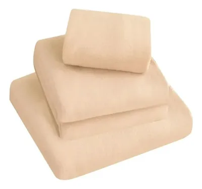 Set De Sábanas De Polar Lisa 2 Plazas Beige Beige