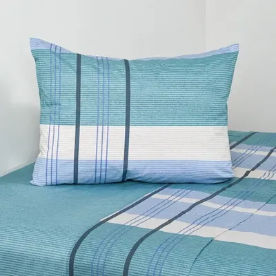 Set De Sábanas Estampadas 144 Hilos 1 Plaza Polycotton Verde Oscuro