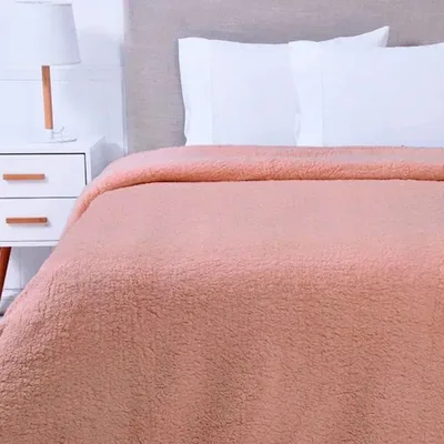 Frazada Sherpa Térmica 2 Plazas Suave Turquesa
