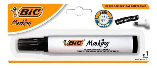 Marcador De Pizarra Blanca Punta Cincel Negro Bic Negro