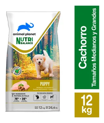 Alimento Para Perro Cachorro Raza Mediana Grande 12kg