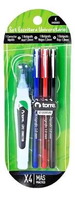 Set Escritura Universitario Bolígrafos Corrector Amarillo