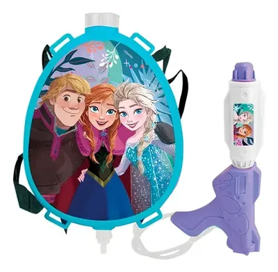 Mochila Lanza Agua Frozen Disney Infantil Azul