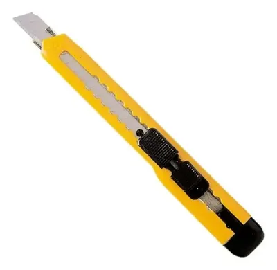 Cuchillo Cartonero Metal Con Freno Y Riel