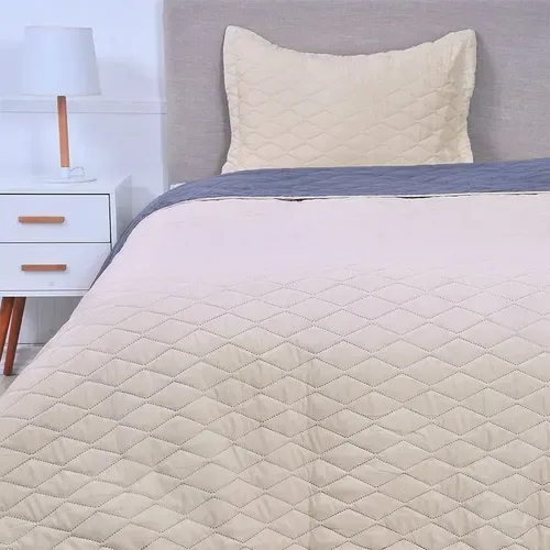 Quilt Córdova 1.5 Plaza Reversible Poliéster Coral Claro