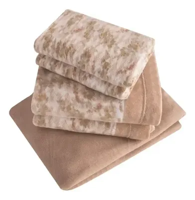 Set De Sábanas De Polar Estampadas 1.5 Plazas Beige