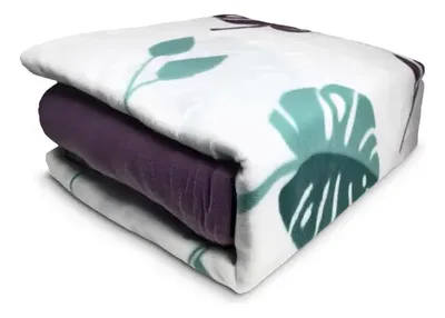 Set De Sábanas Polar King Estampadas Soft Touch Verde Oscuro