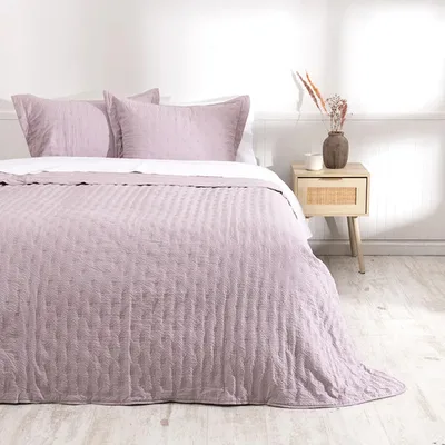 Quilt Ultra Sevilla 2 Plazas Poliéster Malva Coral Claro