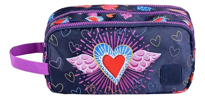 Estuche Escolar Estampado Frida Roma Torre Coral Claro
