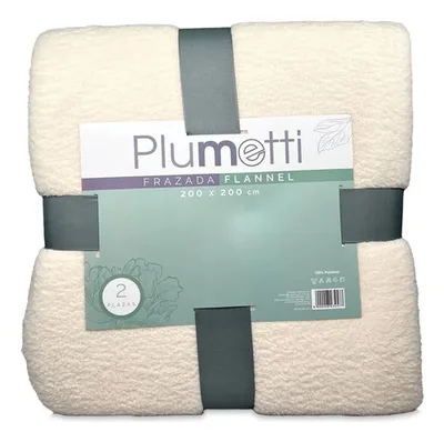 Frazada Flannel Térmica 2 Plazas Poliéster Coral Claro
