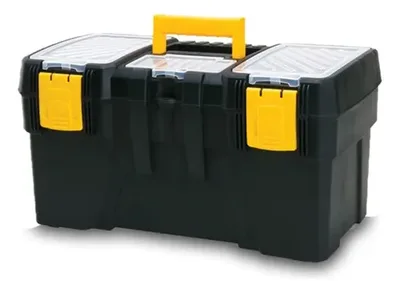 Caja De Herramientas Plástica Organizadora Negra Negro